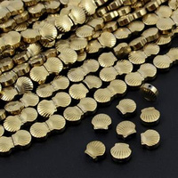 Hematyt muszla złota 6mm