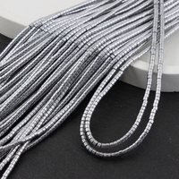 Hematyt srebrny dysk gładki 3x2mm [sznur 40cm]