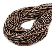 Hematyt kula gładka 2mm BROWN [sznur 40cm]