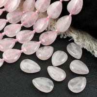 Kwarc różowy łezka 18x13mm