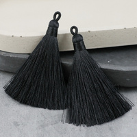 Chwost z pętelką czarny 70 mm