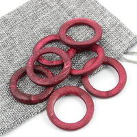 Drewno kokosowe krążek czerwony 35mm