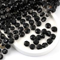 Turmalin czarny moneta fasetowana 10mm