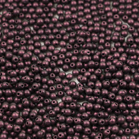 Round Beads Jet Polychrome Plum 3mm [50szt]