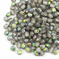 Fire Polish 4mm Crystal Vitrail Green [20szt]