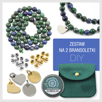 Zestaw do samodzielnego wykonania bransoletek na gumce z CHRYZOKOLI (kulki 6mm)