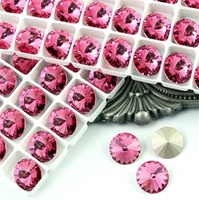 Preciosa Rivoli Maxima Rose 14mm [2szt]