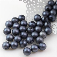 Koralik szklany velvet kula grafitowa 10mm [4szt]