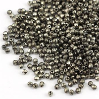 Fire Polish 2mm Crystal Antique Chrome [80szt]