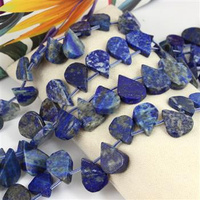 Lapis lazuli z pirytem łezka 15x12mm