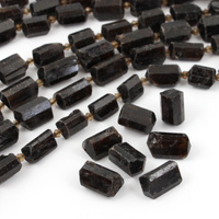 Turmalin czarny wałek fasetowany 16x11mm
