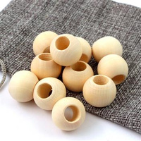 Koralik drewniany kula z dużym otworem 19mm