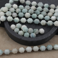 Amazonit kula beczułka fasetowana 10x9mm