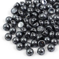 CzechMates Cabochon 7mm Hematite [10szt]