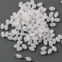 Szklane koraliki oliwki białe 5x3mm [130szt]