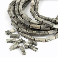 Jaspis zebra / picasso prostopadłościan słupek 13x4mm