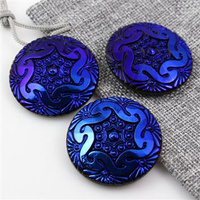 Guzik szklany ornament 40,5mm