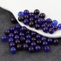 Agat brazylijski kula gładka granatowo-fioletowa 6mm