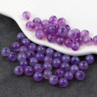Agat brazylijski kula gładka liliowa fioletowa 6mm