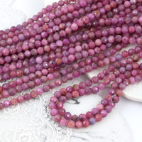 Rubin kula fasetowana 5mm [sznur 39cm]