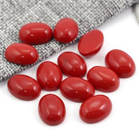 Kaboszon czerwony owal 16x12mm