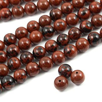 Obsydian mahoniowy kula gładka 8mm