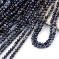 Szafir kula fasetowana 4mm [sznur 39cm]