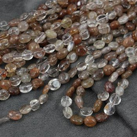 Kwarc ze złotym rutylem bryłka 8x5mm [10szt]