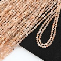 Kamień słoneczny kula fasetowana 3mm [sznur 39cm]