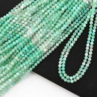Chryzopraz kula fasetowana 3mm [sznur 39cm]