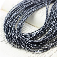 Hematyt grafitowy kula fasetowana 2mm [sznur 40cm]