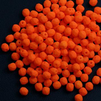 Fire Polish 4mm Neon Orange Matted [20szt]
