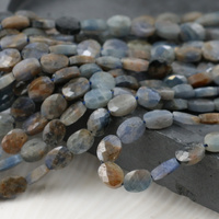 Szafir owal fasetowany 8x6mm [8szt]