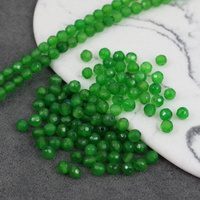 Agat brazylijski kula fasetowana limonkowa 4mm [10szt]