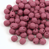 Fire Polish 6mm Alabaster Lavender Silk Matted [20szt]