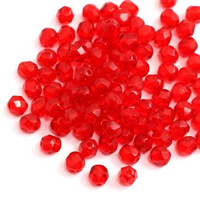 Fire Polish 4mm Light Siam Ruby [20szt]