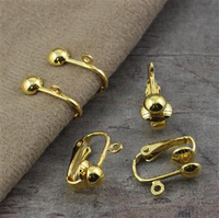 Baza klipsów złota metalowa 16x12mm [para]