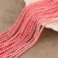 Koral rózowy kula fasetowana 2mm [sznur 40cm]