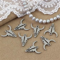 Zawieszka stal szlachetna głowa byka 15x14mm