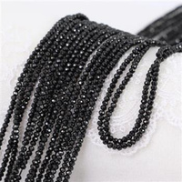 Spinel czarny oponka fasetowana 2x1mm [sznur 39cm]