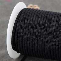 Sznurek pleciony czarny 3mm [1 metr]