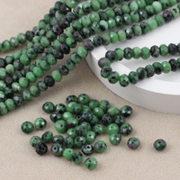 Zoizyt z rubinem oponka fasetowana 6x4mm