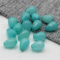 Jadeit kropla fasetowana miętowo-błękitna 14x10mm