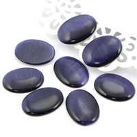 Kaboszon kocie oko owal granatowy 25x18mm