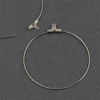 Baza kolczyka stal szlachetna srebrne koło 45mm [para]