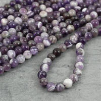 Ametyst chevron kula gładka 6mm