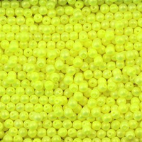 Round Beads Neon - Yellow 4mm [50szt]