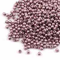 Round Beads Sueded Gold Blackened Pearl 2mm [100szt]