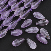 Ametyst kropla fasetowana 16x8mm