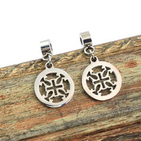 Zawieszka ażurowa z przywieszką stal szlachetna 13mm